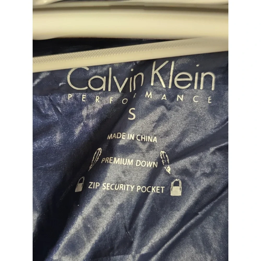Calvin‎ Klein Performance Womens Small Navy Hybrid Puffer Duck Down Jacket Coat